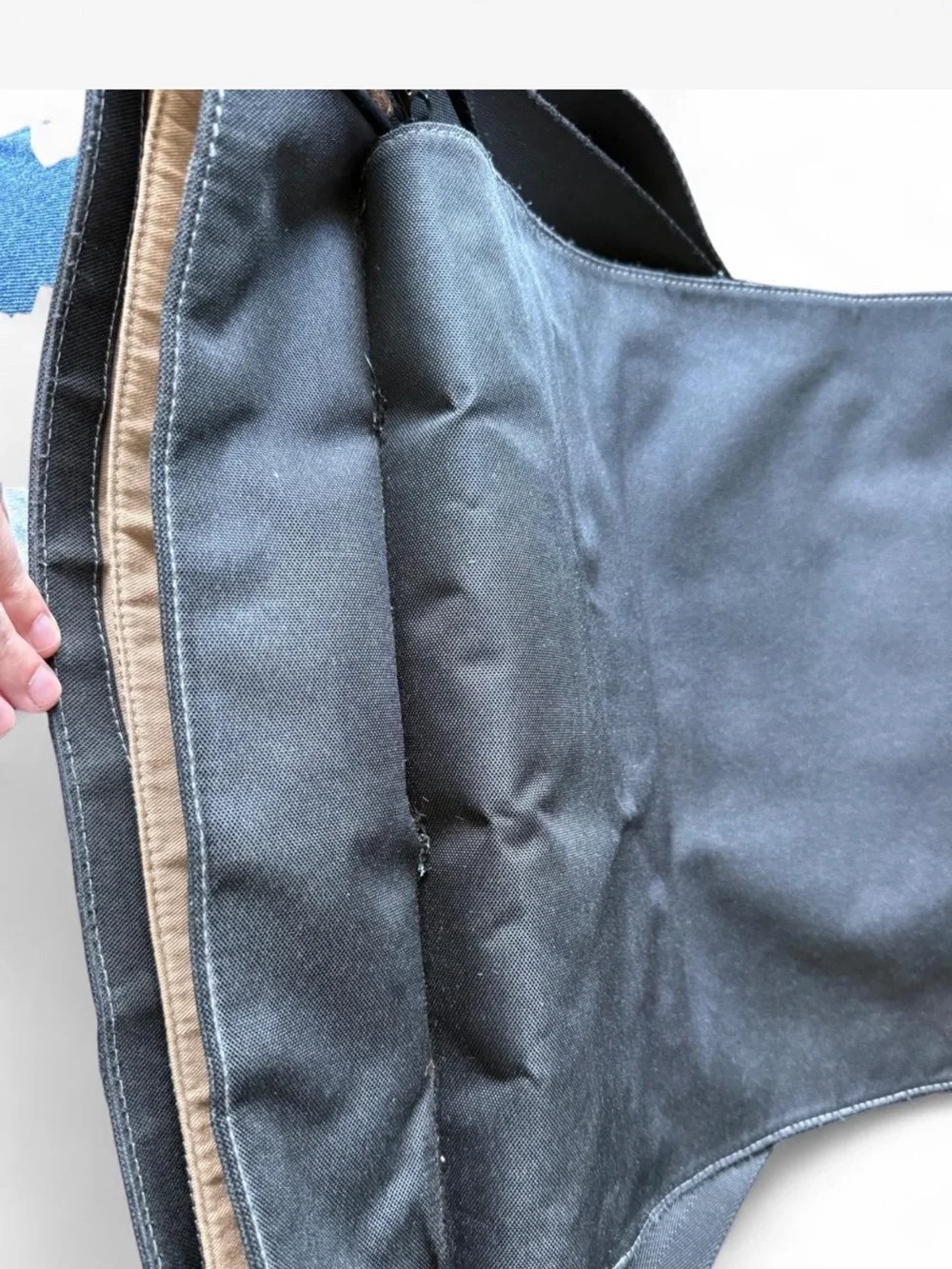 Boconi Black Leather Messenger Bag for Men